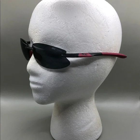 Bolle Clutch 10797 Sports Sunglasses Black Red Rimless Lightweight Polarized.